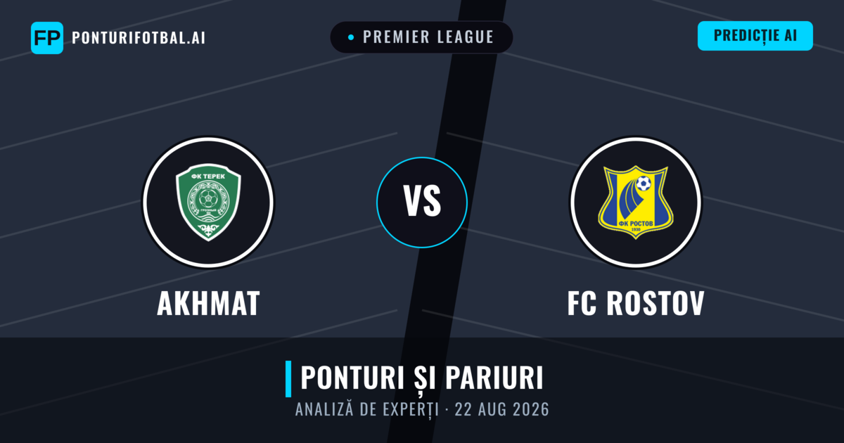 Akhmat vs FC Rostov — pronostic și avancronică meci