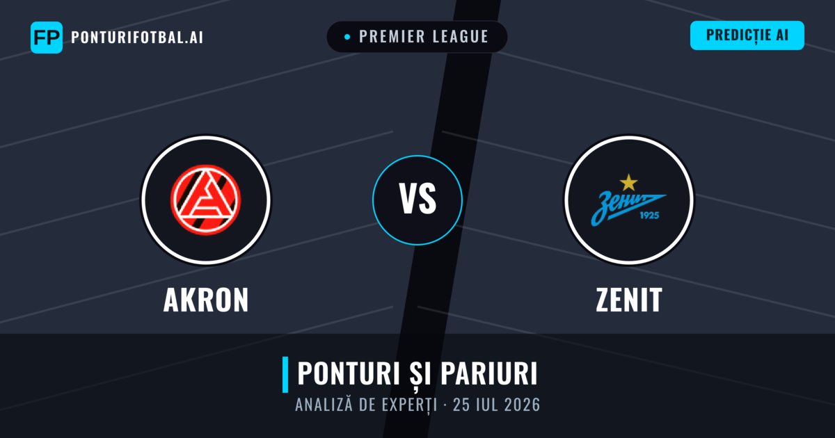 Akron vs Zenit — pronostic și avancronică meci