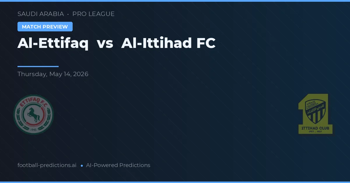 Al-Ettifaq vs Al-Ittihad FC — pronostic și avancronică meci