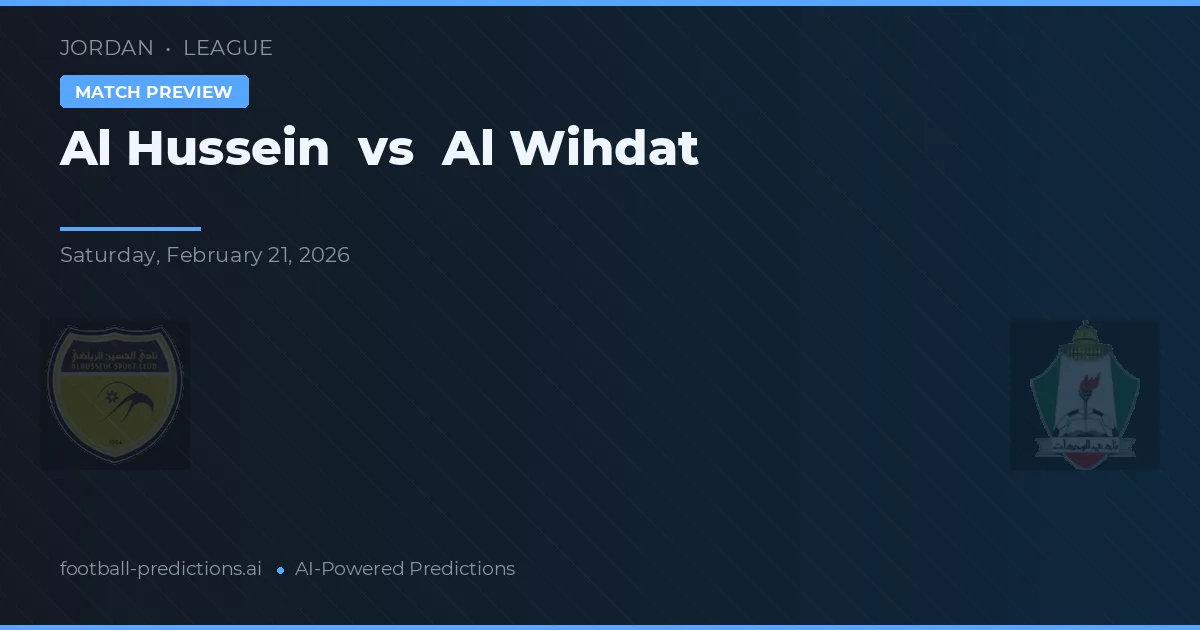 Al Hussein vs Al Wihdat — pronostic și avancronică meci