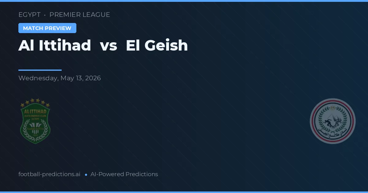 Al Ittihad vs El Geish — pronostic și avancronică meci