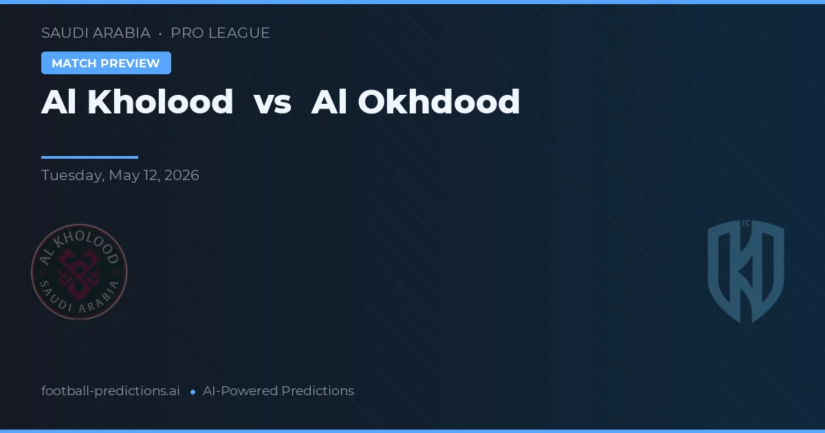 Al Kholood vs Al Okhdood — pronostic și avancronică meci