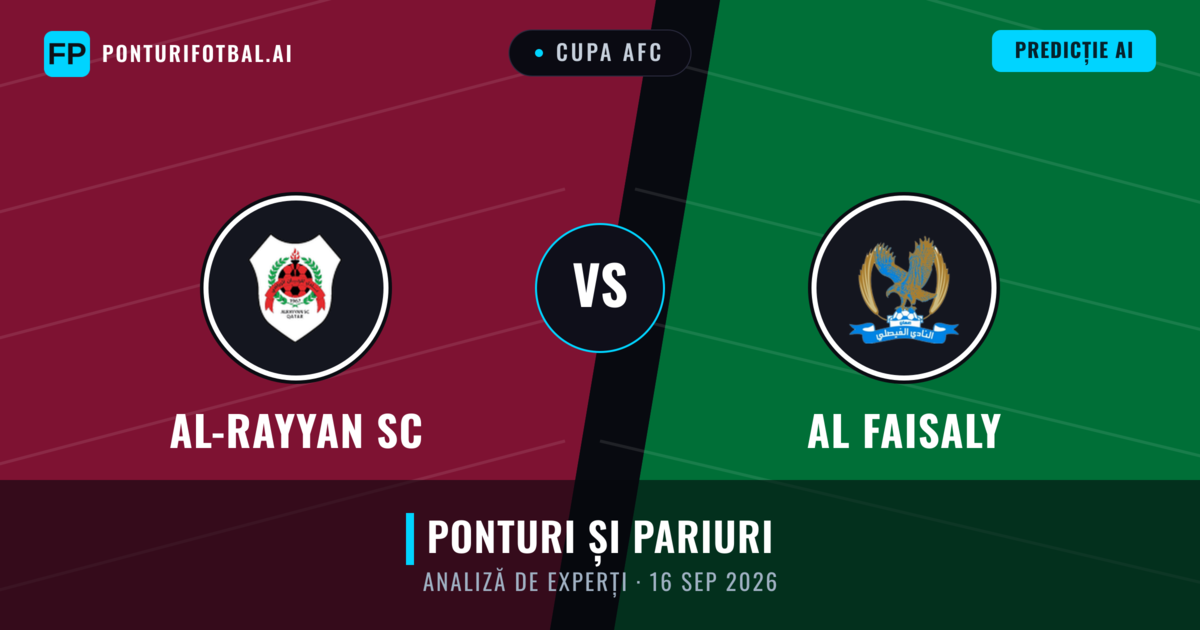 Al-Rayyan SC vs Al Faisaly — pronostic și avancronică meci