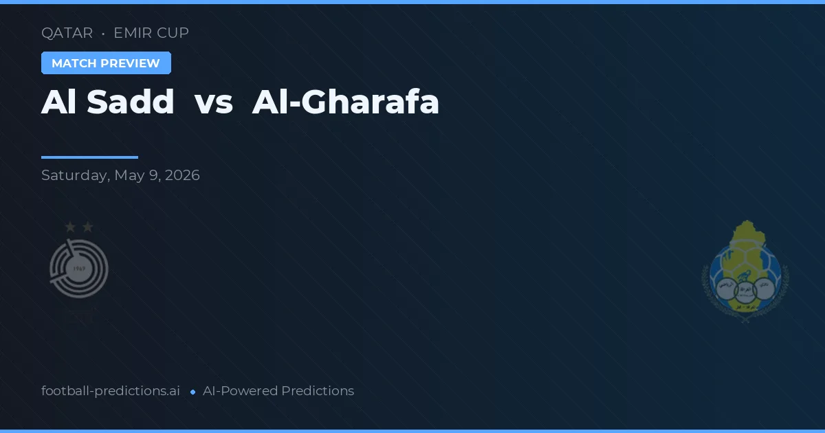 Al Sadd vs Al-Gharafa — pronostic și avancronică meci
