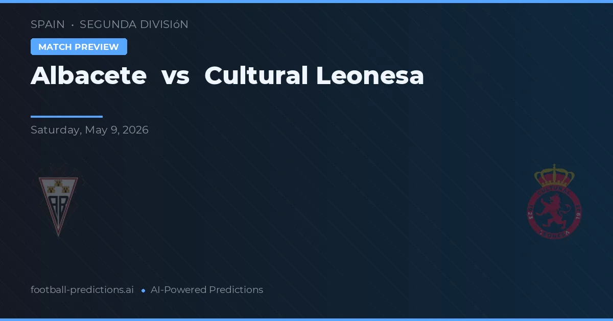 Albacete vs Cultural Leonesa — pronostic și avancronică meci