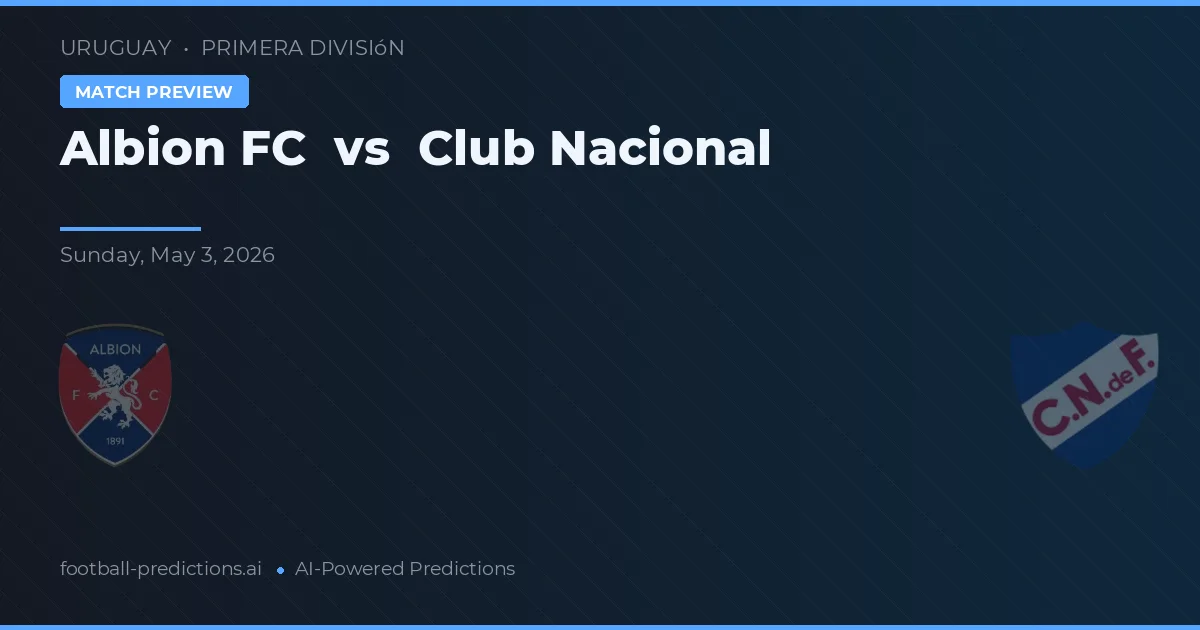 Albion FC vs Club Nacional — pronostic și avancronică meci