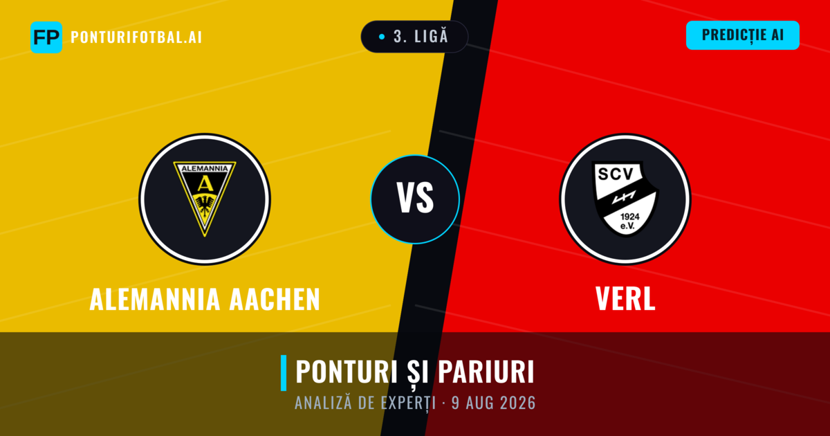 Alemannia Aachen vs Verl — pronostic și avancronică meci