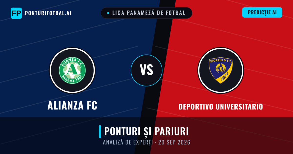 Alianza FC vs Deportivo Universitario — pronostic și avancronică meci