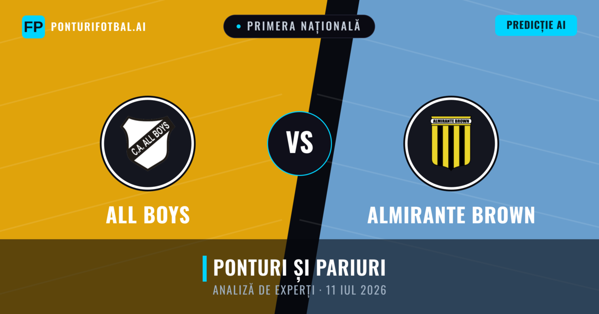 All Boys vs Almirante Brown — pronostic și avancronică meci