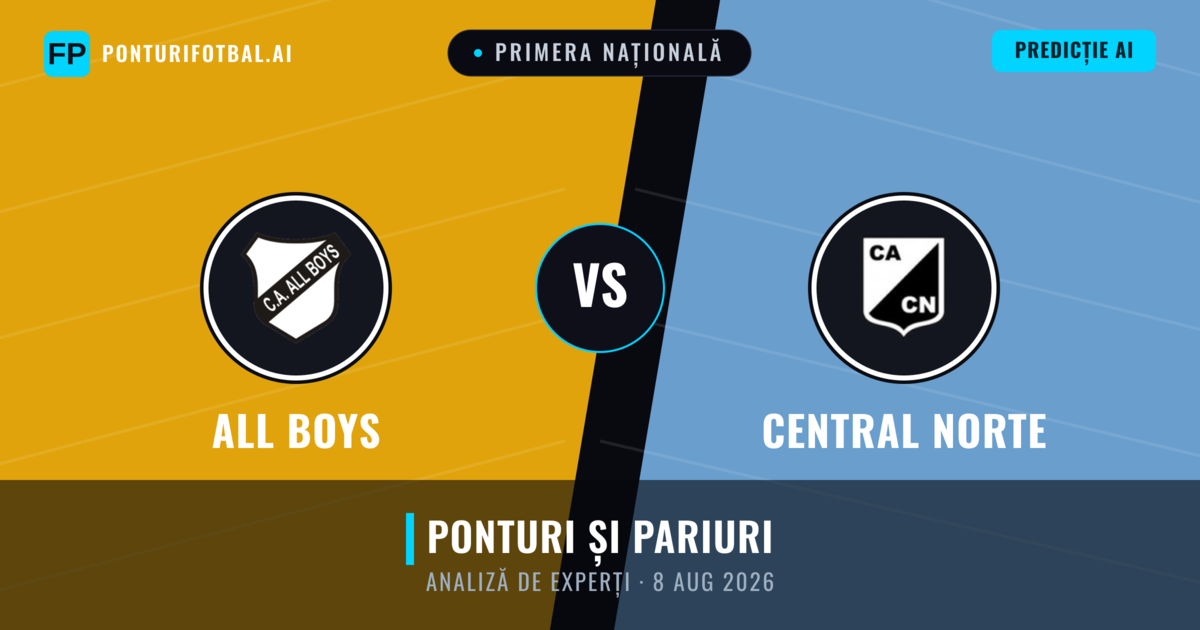 All Boys vs Central Norte — pronostic și avancronică meci