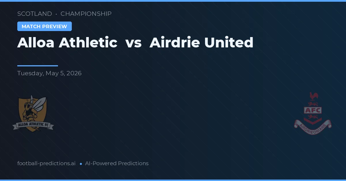 Alloa Athletic vs Airdrie United — pronostic și avancronică meci