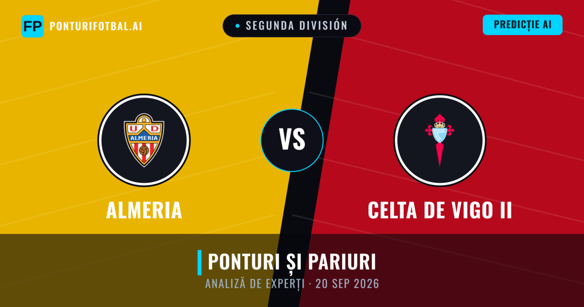 Almeria vs Celta de Vigo II — pronostic și avancronică meci