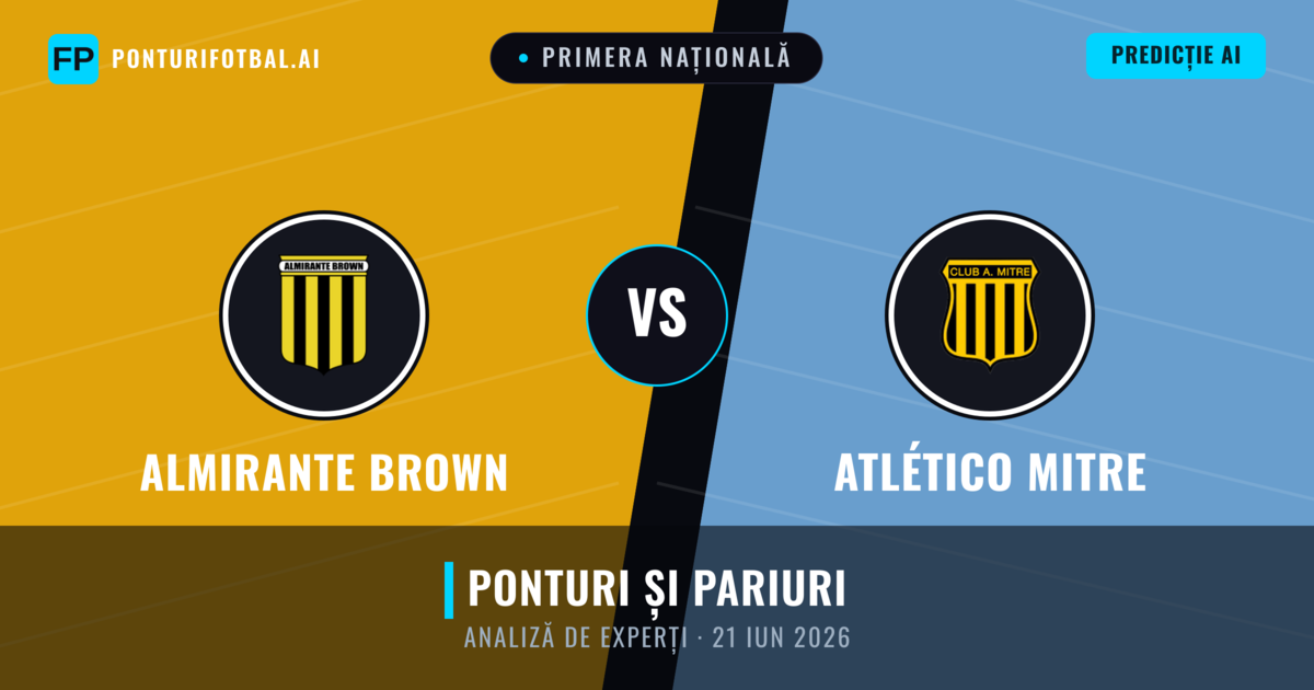 Almirante Brown vs Atlético Mitre — pronostic și avancronică meci