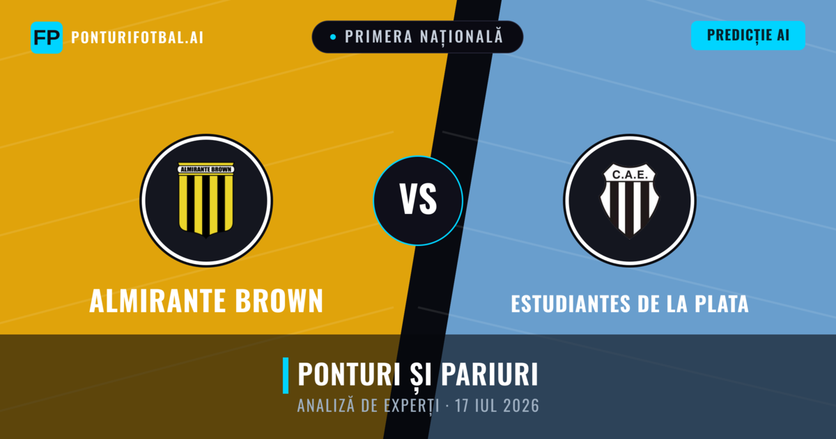 Almirante Brown vs Estudiantes de La Plata — pronostic și avancronică meci