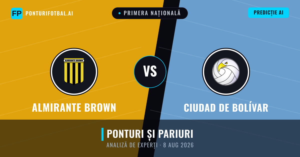 Almirante Brown vs Ciudad de Bolívar — pronostic și avancronică meci