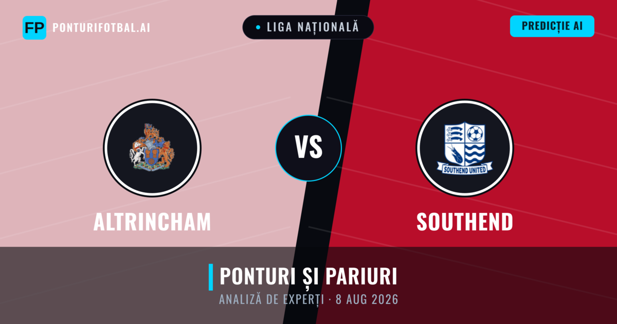 Altrincham vs Southend — pronostic și avancronică meci