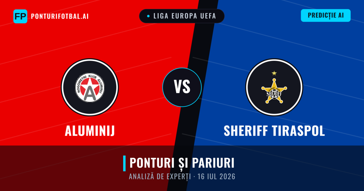 Aluminij vs Sheriff Tiraspol — pronostic și avancronică meci