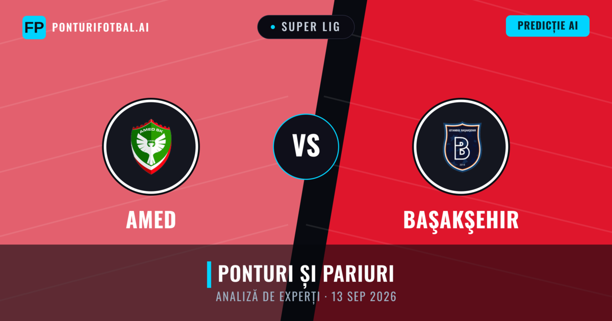 Amed vs Başakşehir — pronostic și avancronică meci