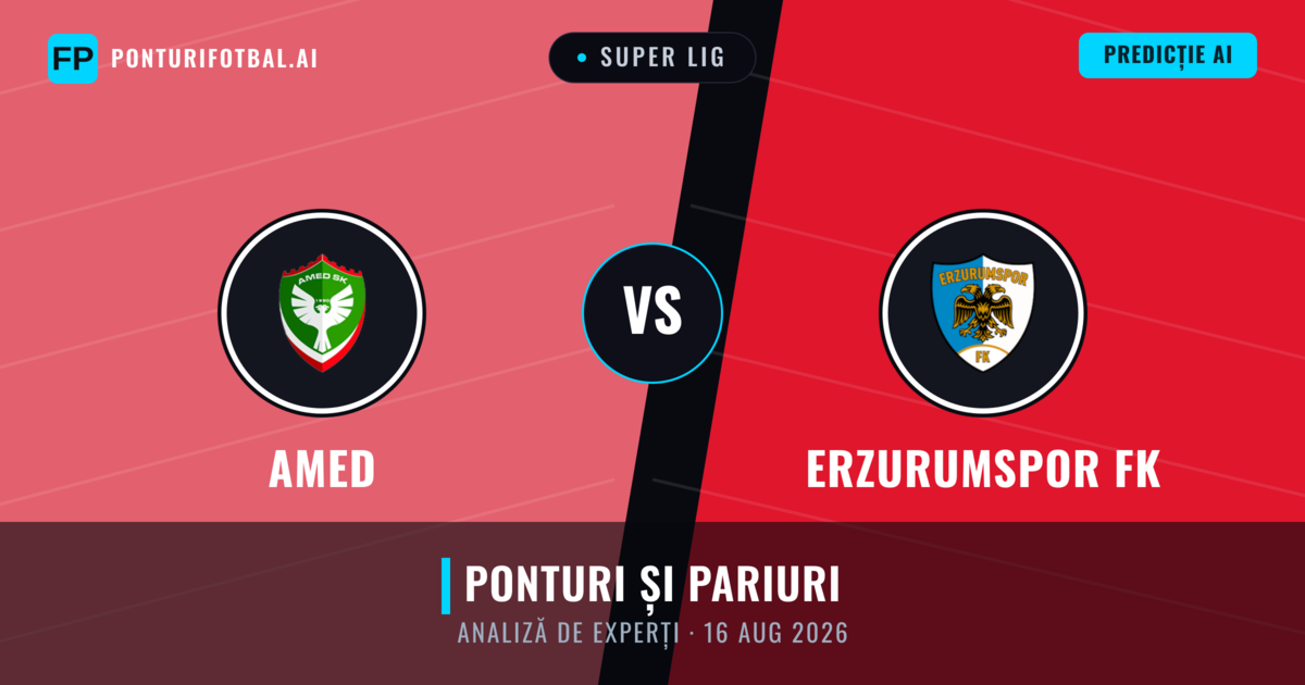 Amed vs Erzurumspor FK — pronostic și avancronică meci