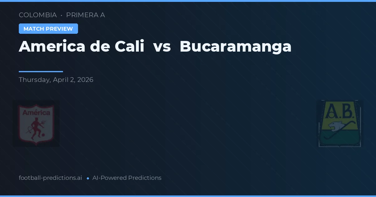 America de Cali vs Bucuramanga — pronostic și avancronică meci