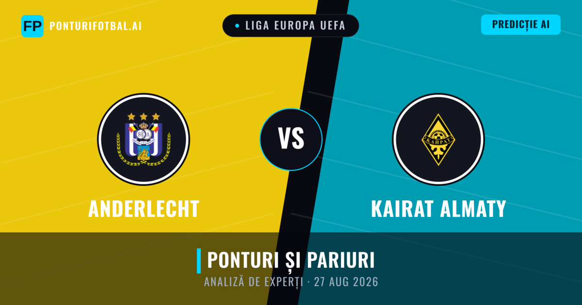 Anderlecht vs Kairat Almaty — pronostic și avancronică meci