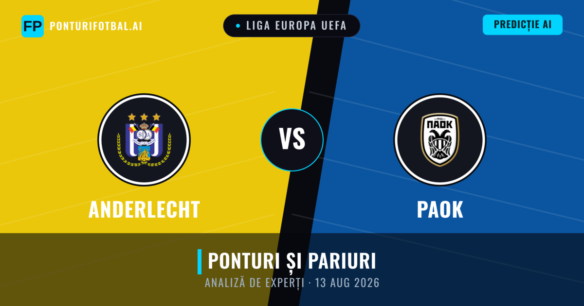 Anderlecht vs PAOK — pronostic și avancronică meci