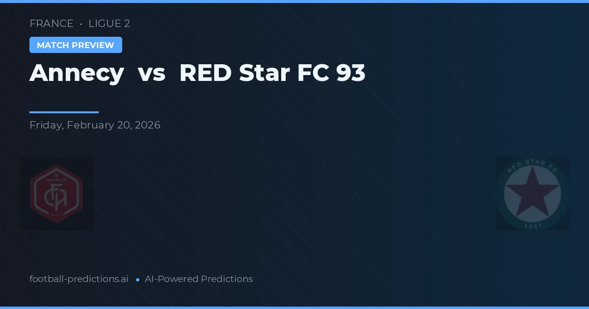 Annecy vs Star Roșu FC 93 — pronostic și avancronică meci