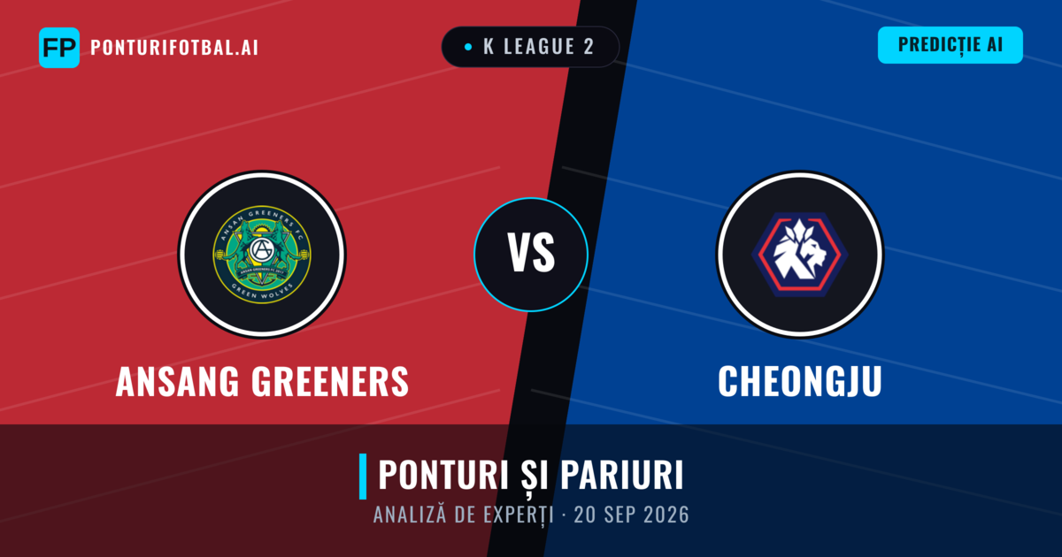 Ansang Greeners vs Cheongju — pronostic și avancronică meci