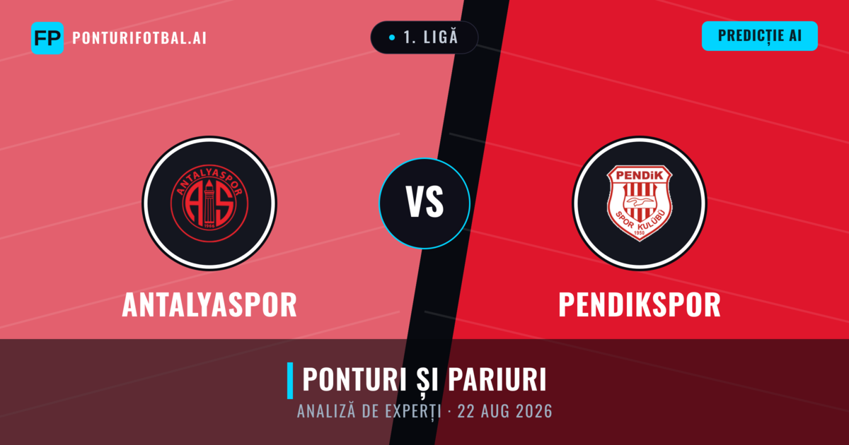 Antalyaspor vs Pendikspor — pronostic și avancronică meci