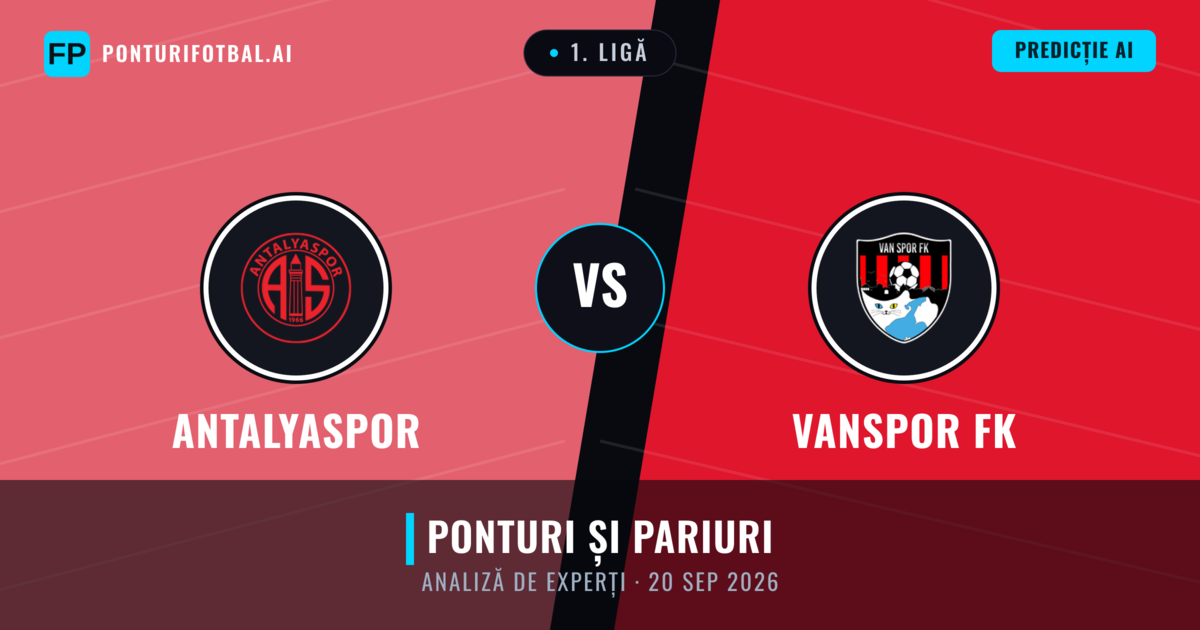 Antalyaspor vs Vanspor FK — pronostic și avancronică meci