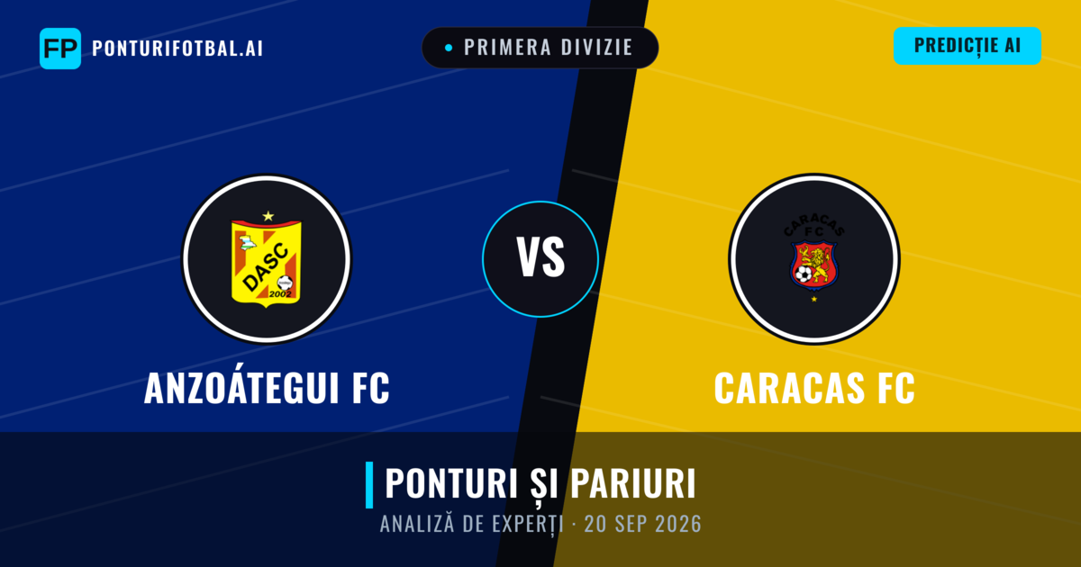 Anzoátegui FC vs Caracas FC — pronostic și avancronică meci