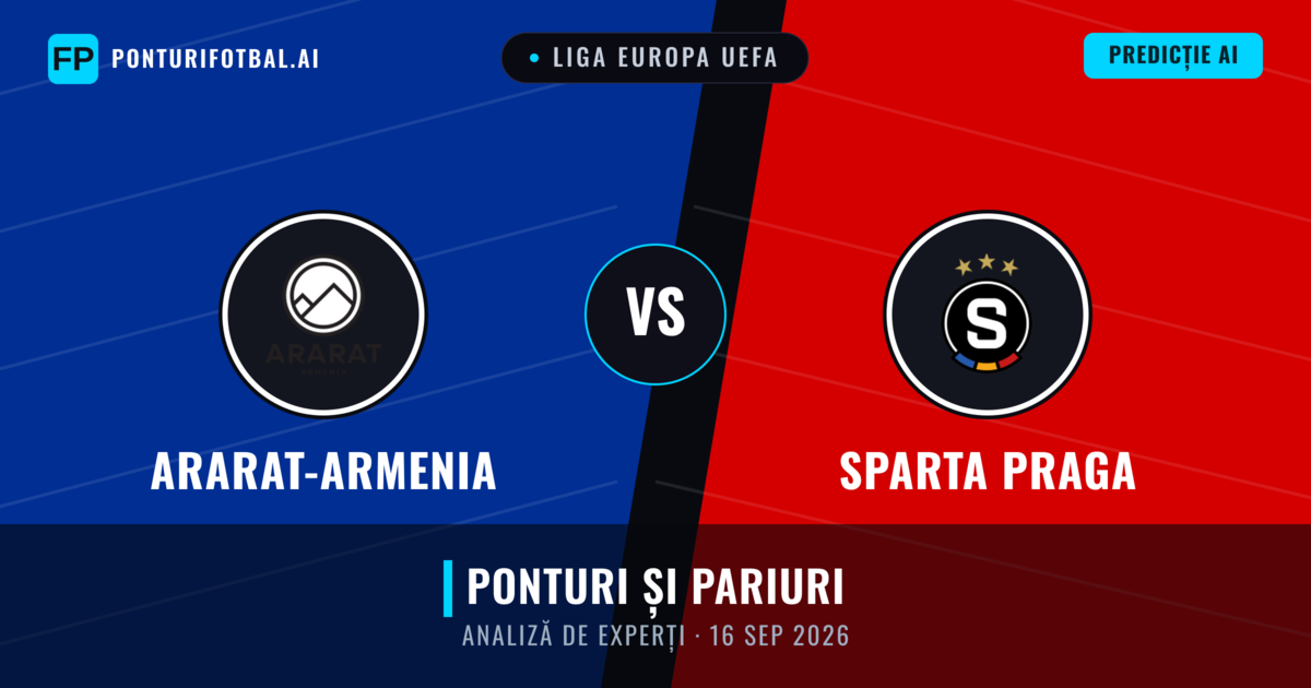 Ararat-Armenia vs Sparta Praga — pronostic și avancronică meci