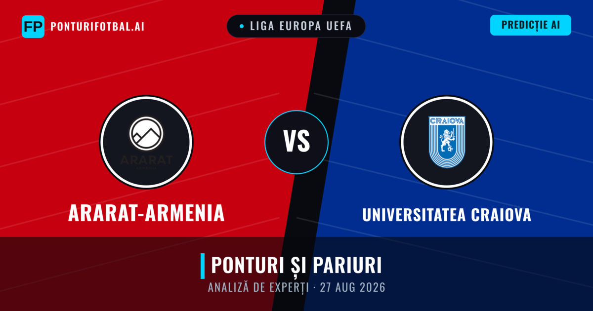 Ararat-Armenia vs Universitatea Craiova — pronostic și avancronică meci