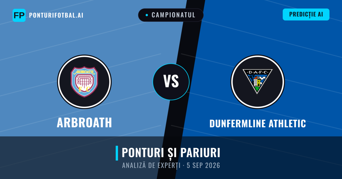 Arbroath vs Dunfermline Athletic — pronostic și avancronică meci