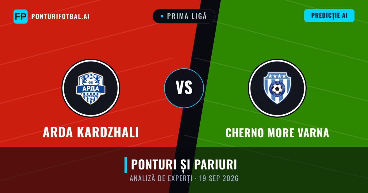 Arda Kardzhali vs Cherno More Varna — pronostic și avancronică meci
