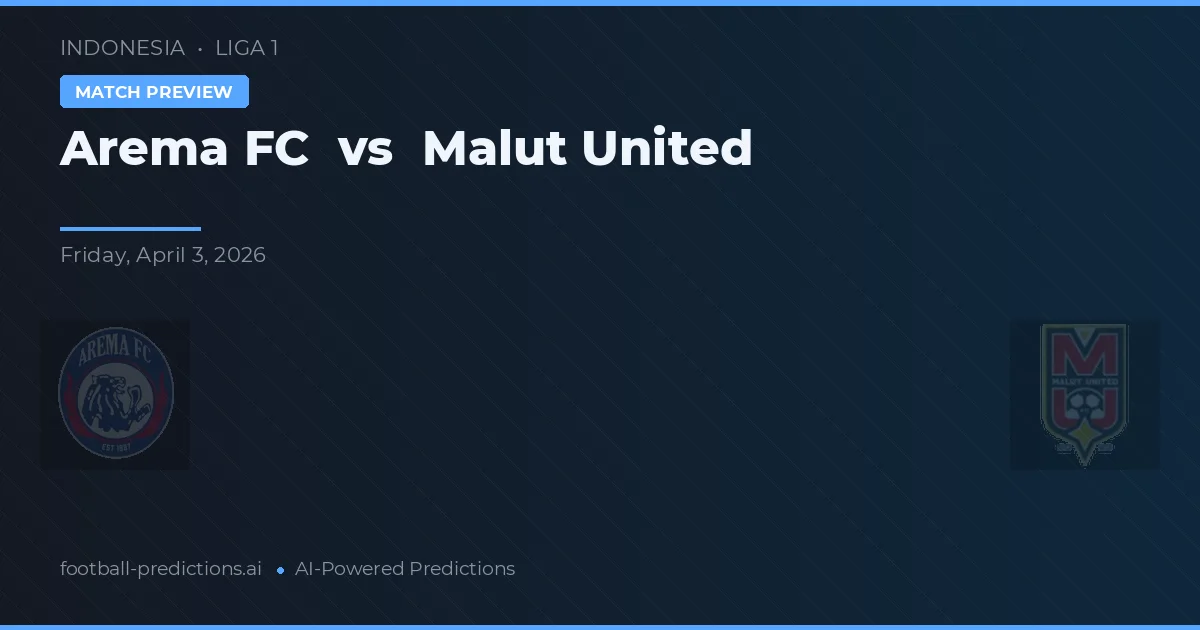 Arema FC vs Malut United — pronostic și avancronică meci