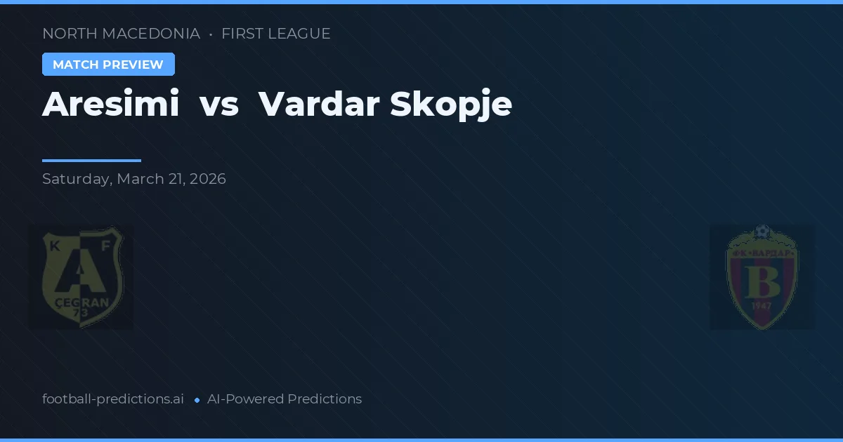 Aresimi vs Vardar Skopje — pronostic și avancronică meci
