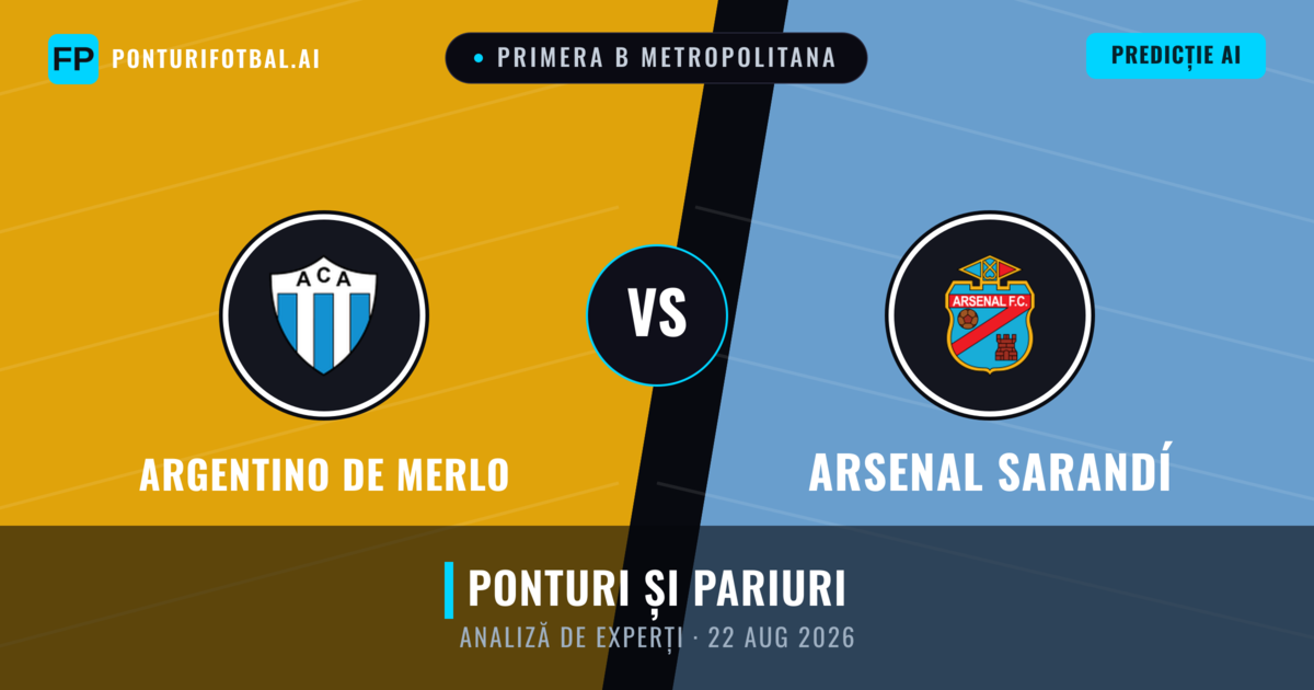 Argentino de Merlo vs Arsenal Sarandí — pronostic și avancronică meci