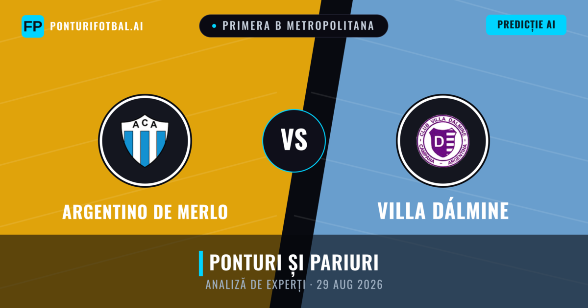 Argentino de Merlo vs Villa Dálmine — pronostic și avancronică meci