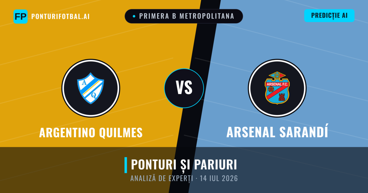 Argentino Quilmes vs Arsenal Sarandí — pronostic și avancronică meci