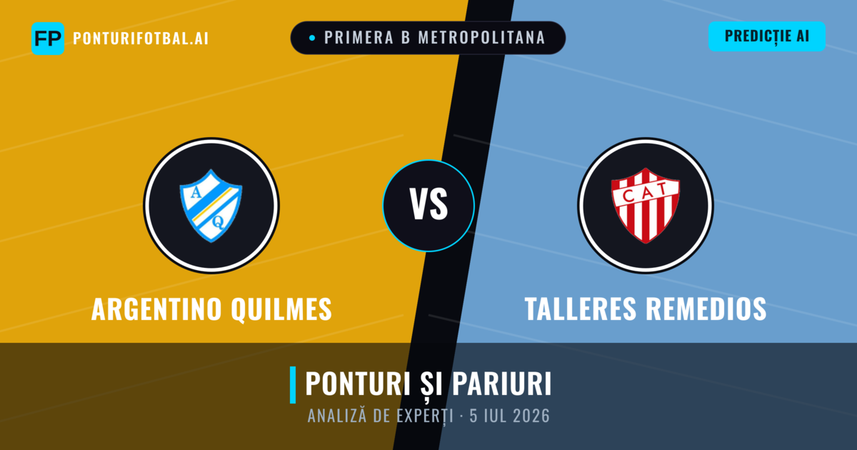 Argentino Quilmes vs Talleres Remedios — pronostic și avancronică meci