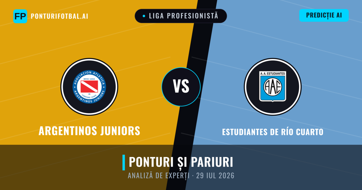 Argentinos Juniors vs Estudiantes de Río Cuarto — pronostic și avancronică meci
