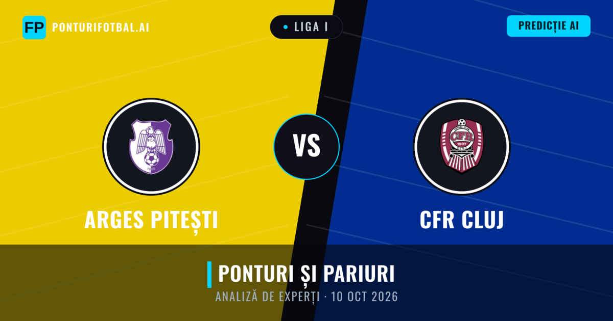 Arges Pitești vs CFR Cluj — pronostic și avancronică meci