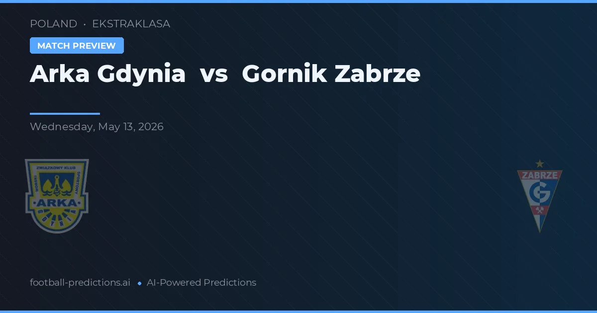 Arka Gdynia vs Górnik Zabrze — pronostic și avancronică meci