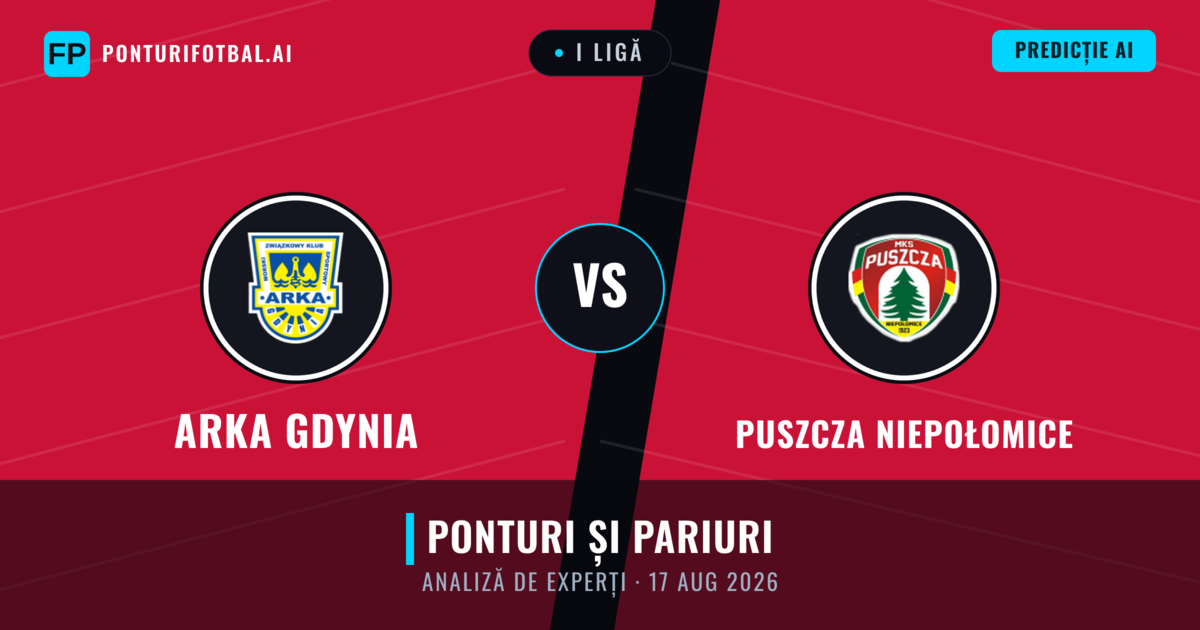 Arka Gdynia vs Puszcza Niepołomice — pronostic și avancronică meci