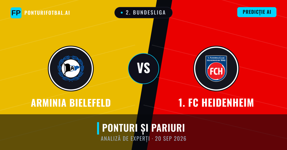 Arminia Bielefeld vs 1. FC Heidenheim — pronostic și avancronică meci