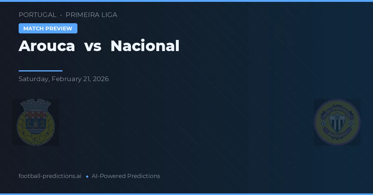 Arouca vs Nacional — pronostic și avancronică meci