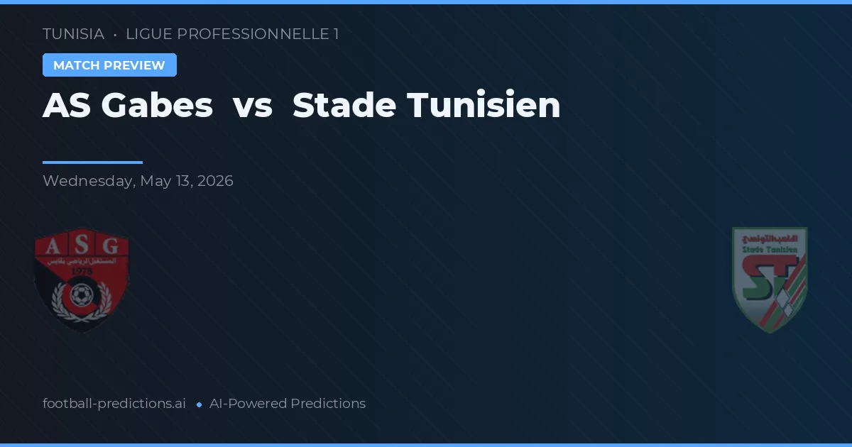 AS Gabes vs Stade Tunisien — pronostic și avancronică meci