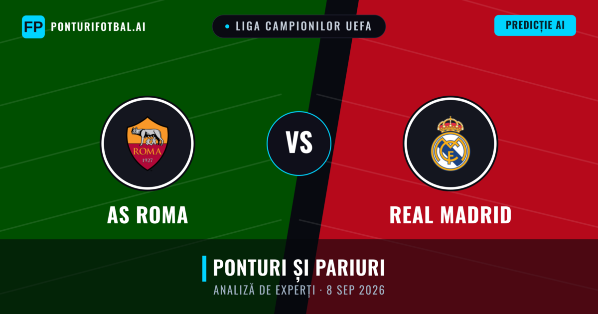 AS Roma vs Real Madrid — pronostic și avancronică meci