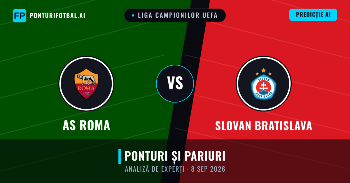 AS Roma vs Slovan Bratislava — pronostic și avancronică meci